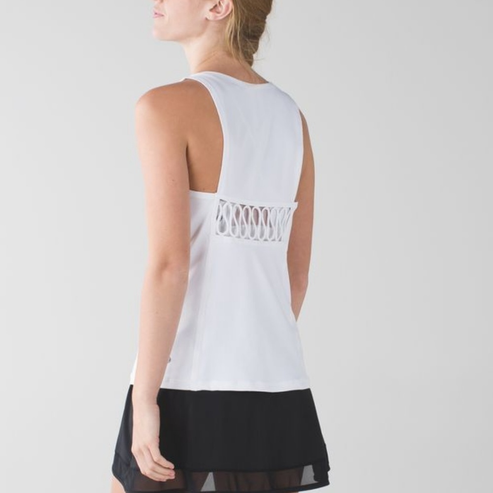 Lululemon white Sweaty or Not cross back tank 4